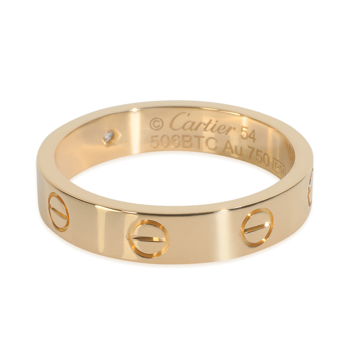 Yellow Gold Diamond Small Model Love Ring