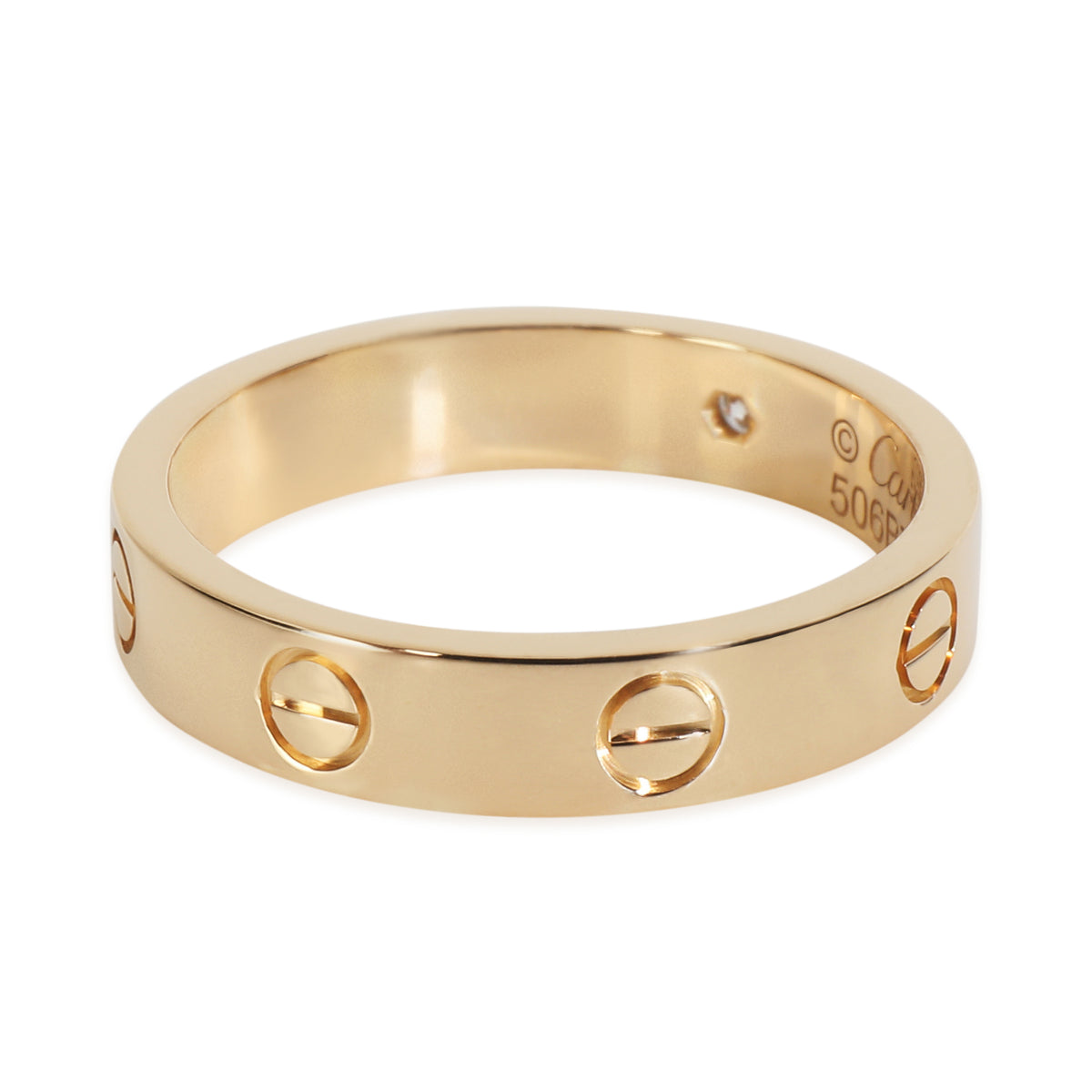 Yellow Gold Diamond Small Model Love Ring