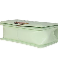 Light Green Caviar Chevron Old Medium Boy Handbag