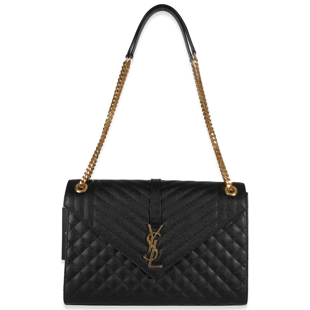 Black Grain De Poudre Mixed Matelasse Large Triquilt Satchel