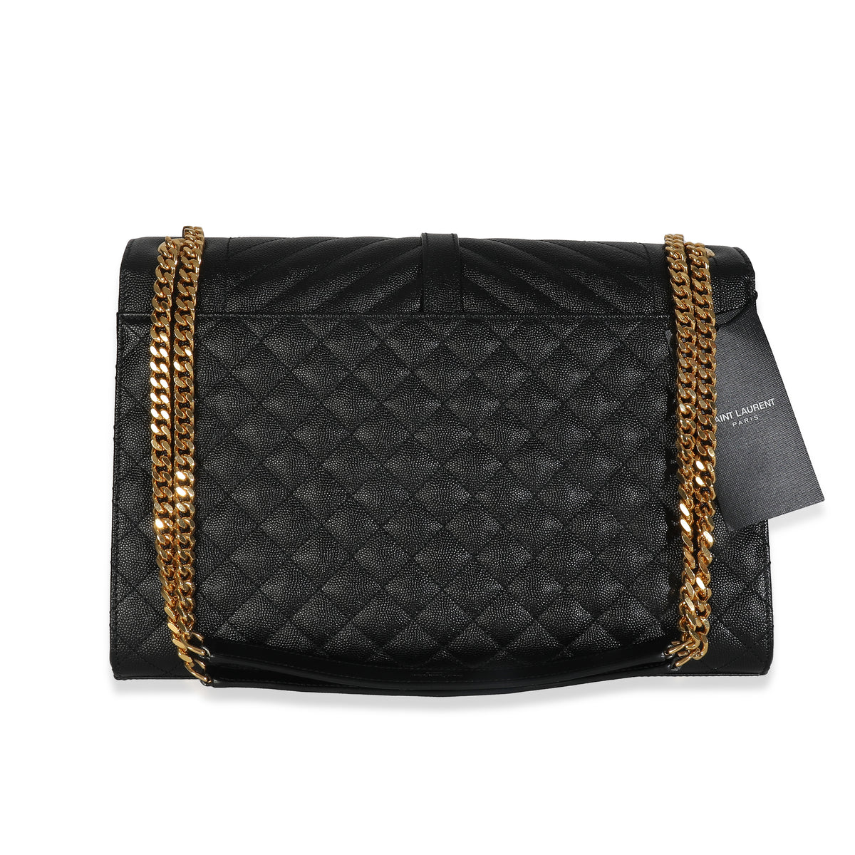Black Grain De Poudre Mixed Matelasse Large Triquilt Satchel