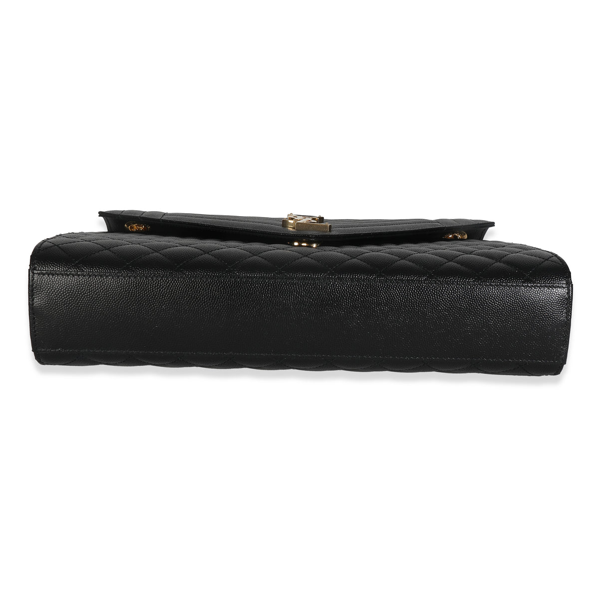 Black Grain De Poudre Mixed Matelasse Large Triquilt Satchel