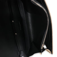 Beige Metallic Sparkle Fabric Monogram Kate Chain Bag