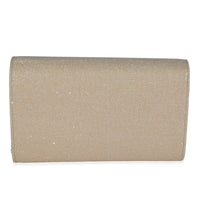 Beige Metallic Sparkle Fabric Monogram Kate Chain Bag