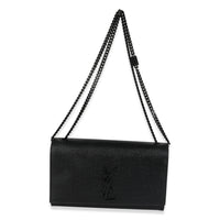 Black Grain De Poudre Monogram Monochrome Medium Kate Satchel
