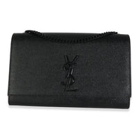 Black Grain De Poudre Monogram Monochrome Medium Kate Satchel