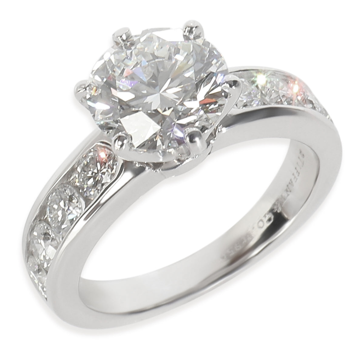 1.87 ct Round Brilliant Diamond Channel Set Engagement Ring
