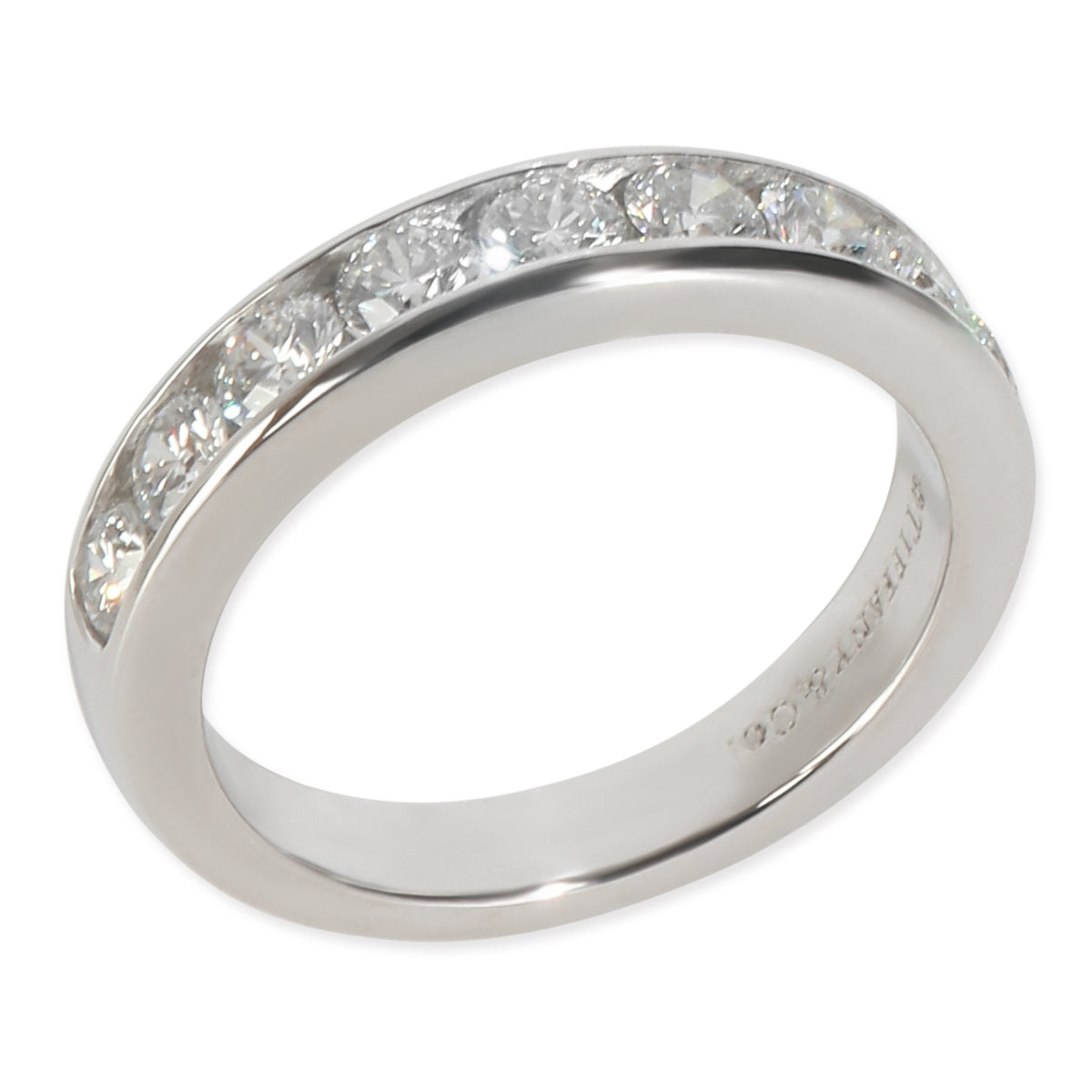 Platinum Diamond Channel Set Band