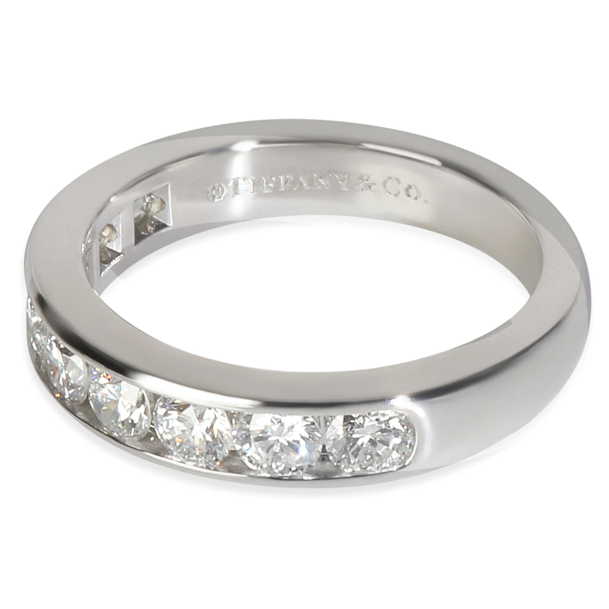 Platinum Diamond Channel Set Band