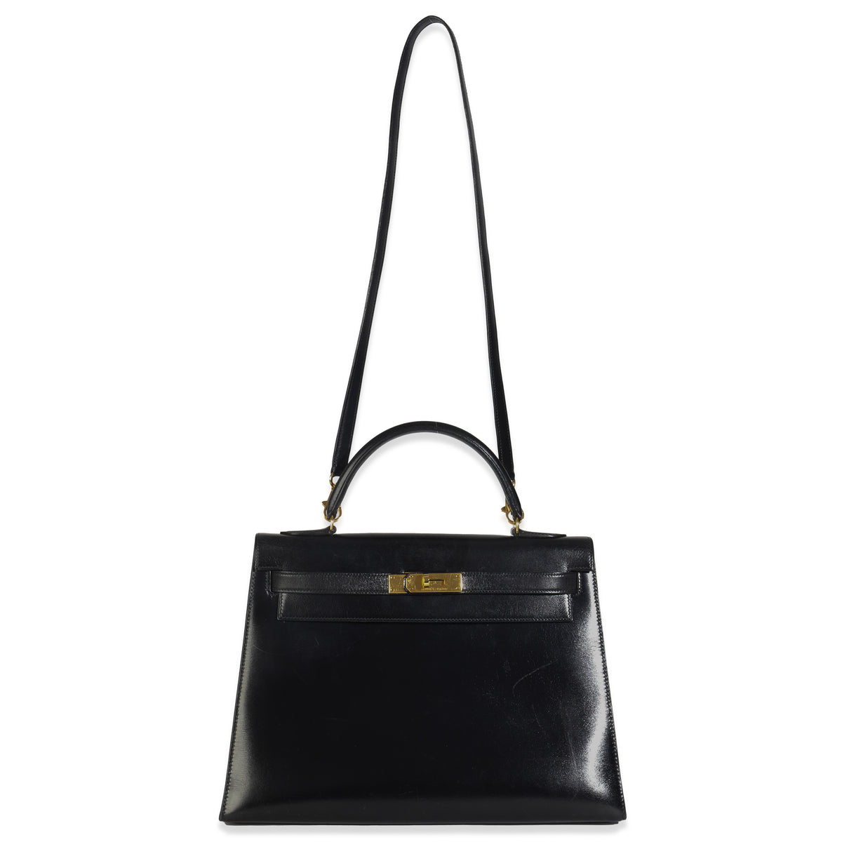 Vintage Black Box Sellier Kelly 32 GHW