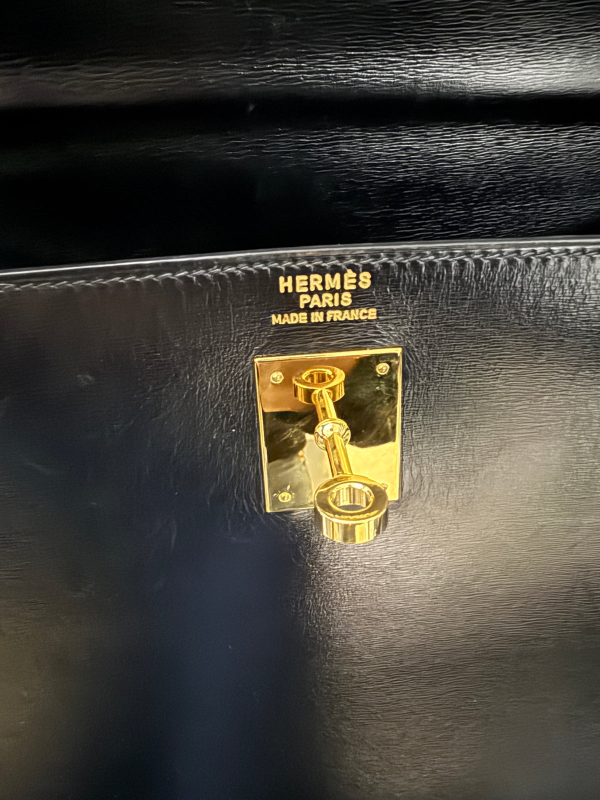 Vintage Black Box Sellier Kelly 32 GHW