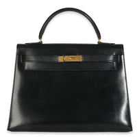 Vintage Black Box Sellier Kelly 32 GHW