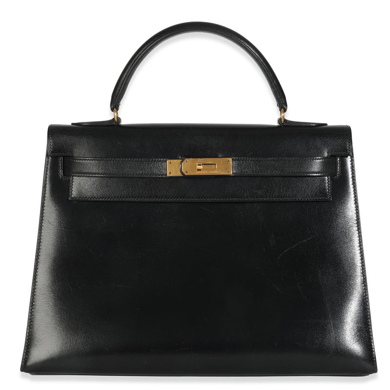 Vintage Black Box Sellier Kelly 32 GHW