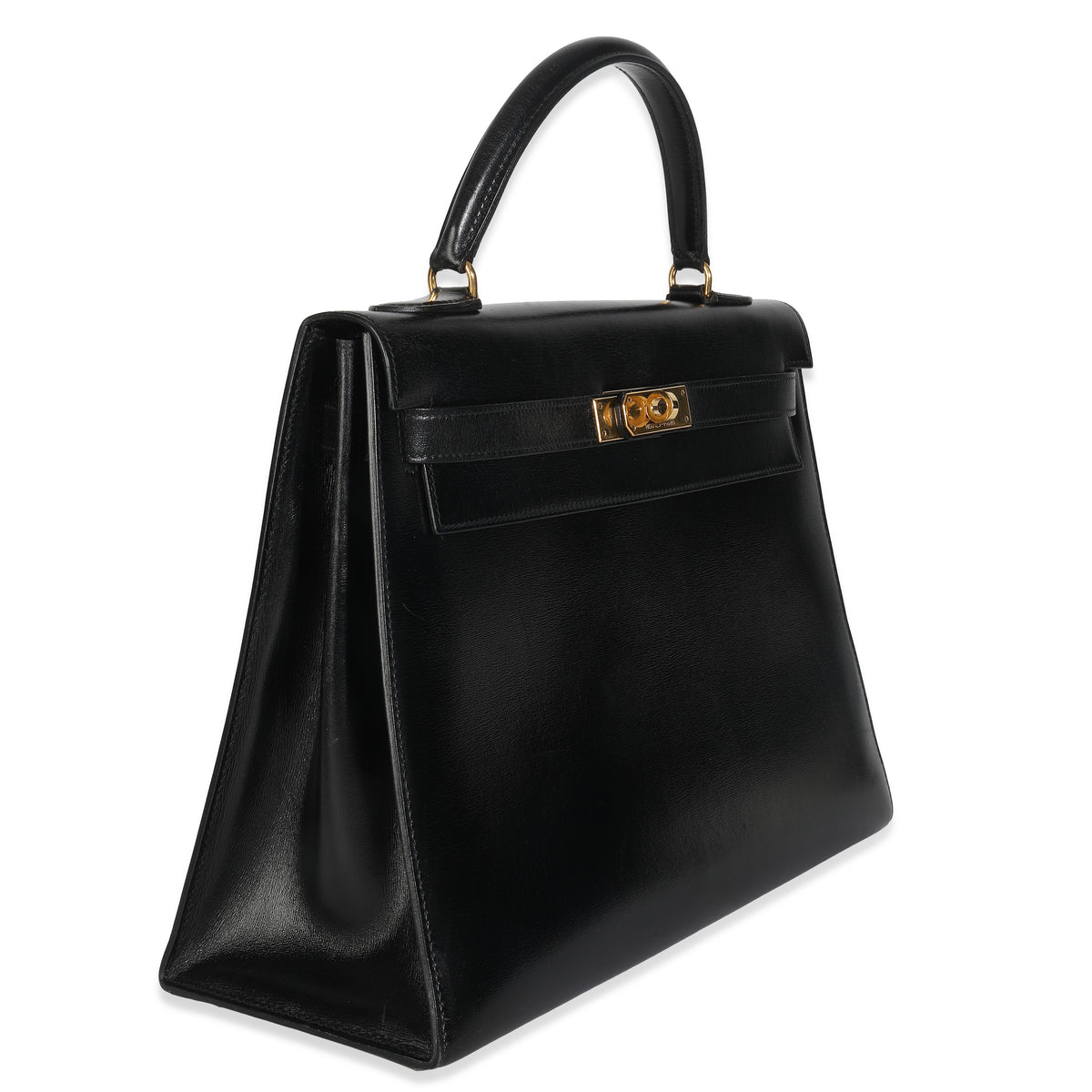 Vintage Black Box Sellier Kelly 32 GHW