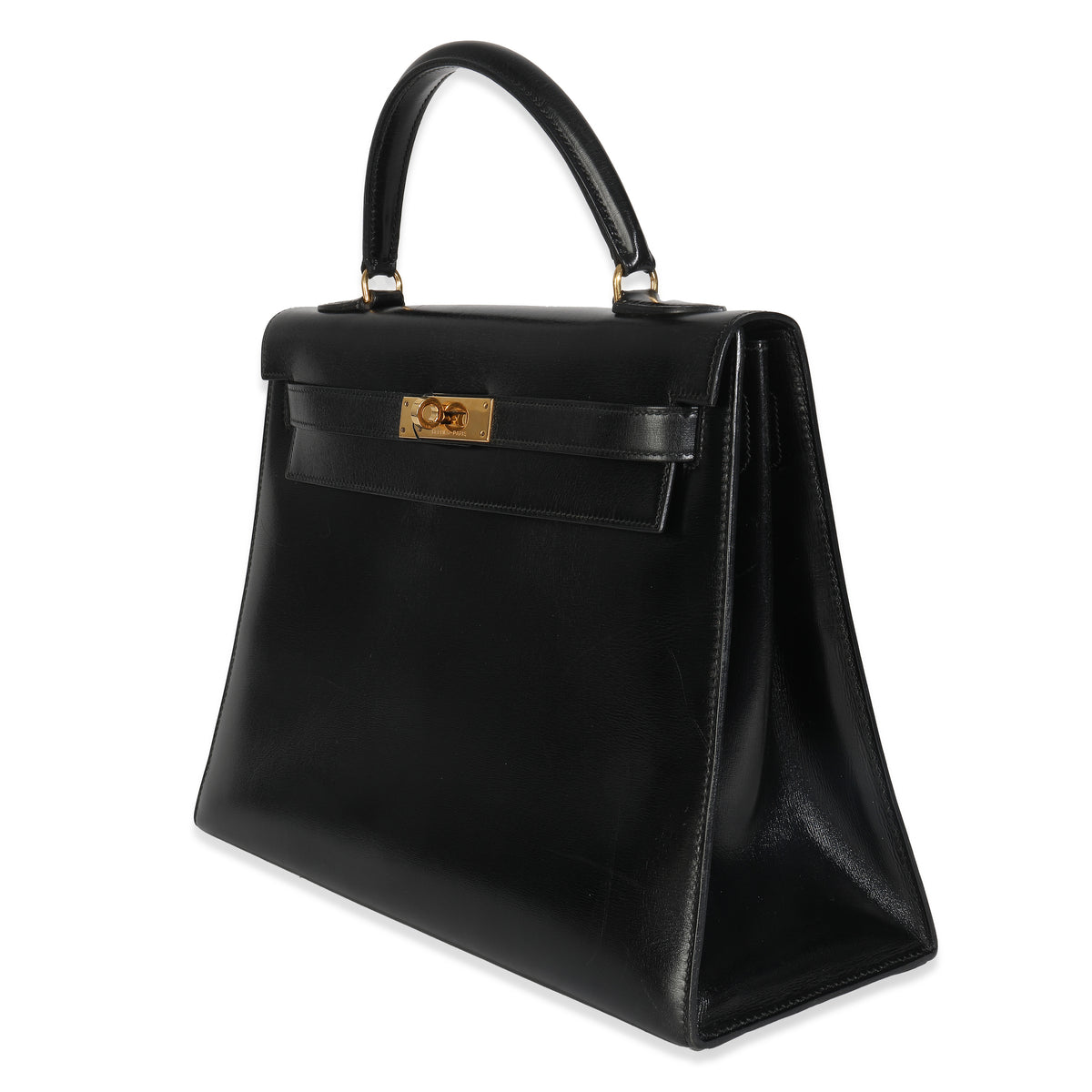 Vintage Black Box Sellier Kelly 32 GHW