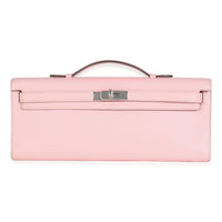 Rose Sakura Swift Kelly Cut Clutch PHW