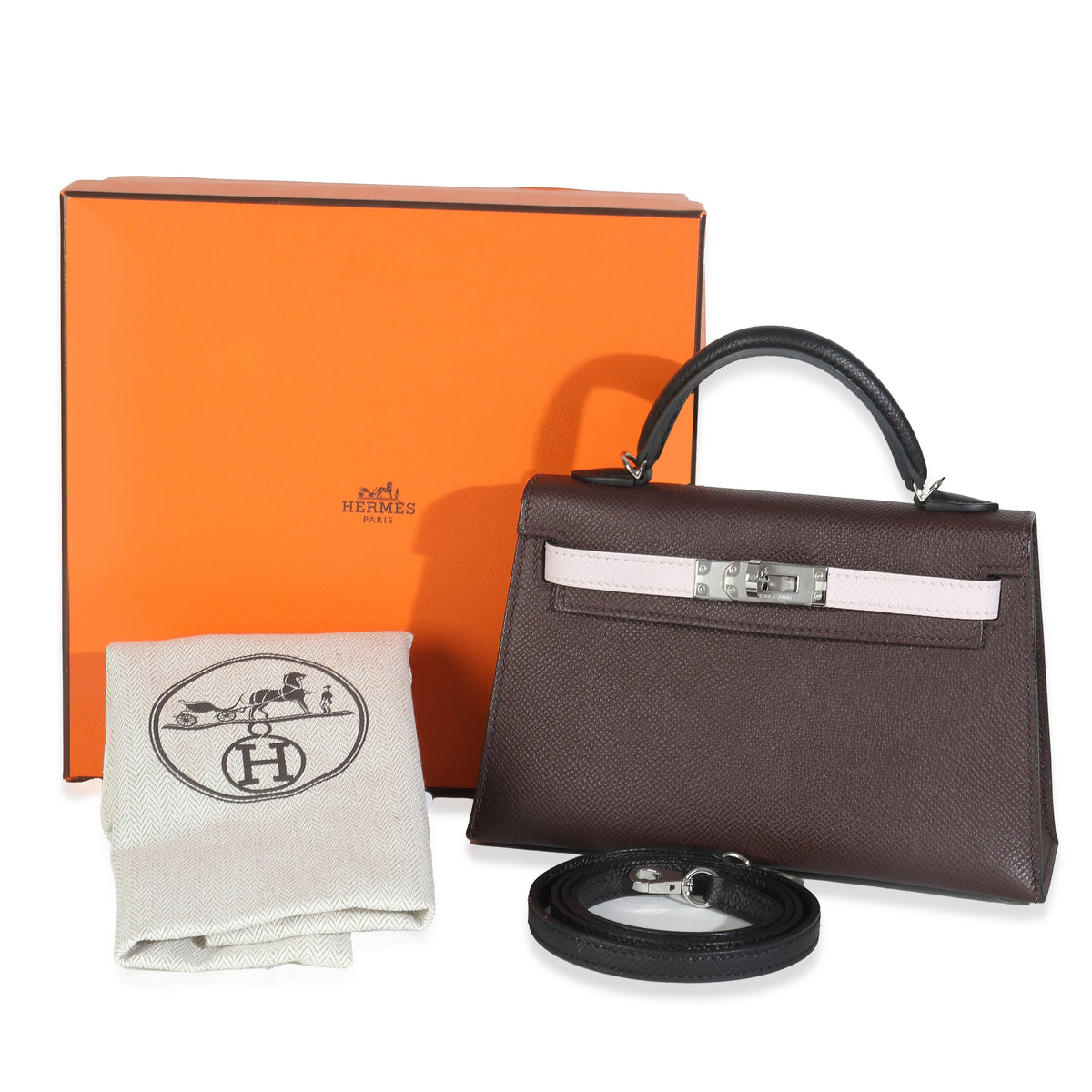 Tri Colour Rouge Sellier Mauve Pale Caban Epsom Sellier Mini Kelly II 20