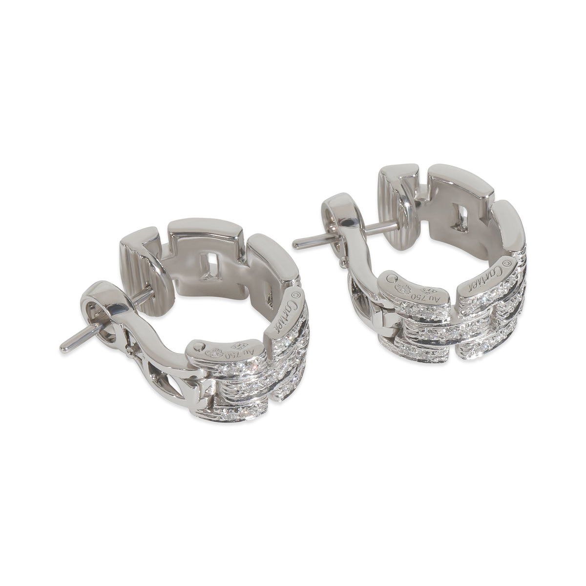 White Gold Diamond Maillon Panthere Earrings