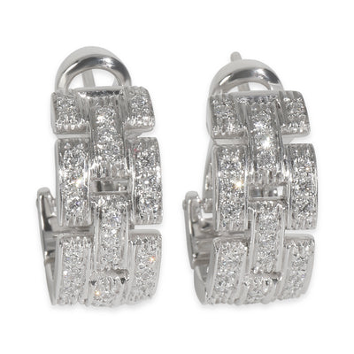 White Gold Diamond Maillon Panthere Earrings