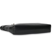 Black Shiny Crumpled Calfskin Quilted Nano 31 Shopping Bag