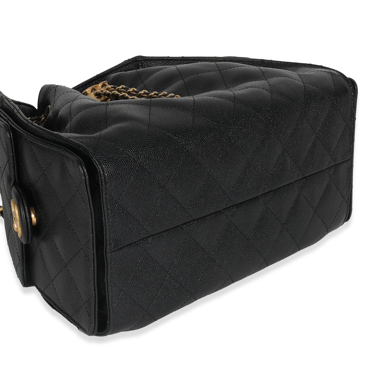 Black Quilted Caviar Small Chanel 25 Handbag