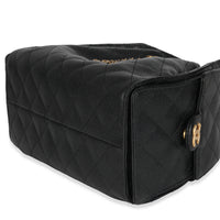 Black Quilted Caviar Small Chanel 25 Handbag