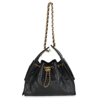 Black Quilted Caviar Small Chanel 25 Handbag