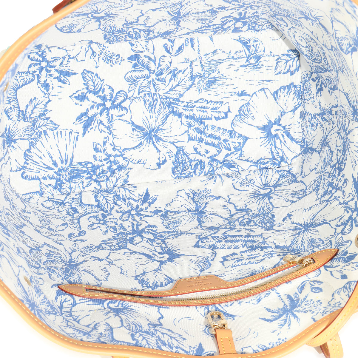 Lagoon Blue Monogram Canvas Tiles By The Pool 2.0 Neverfull MM