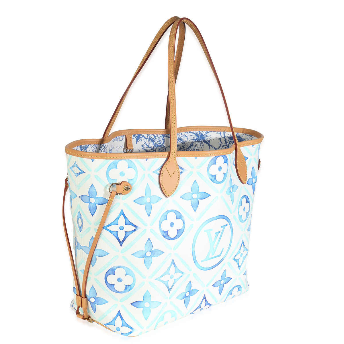 Lagoon Blue Monogram Canvas Tiles By The Pool 2.0 Neverfull MM