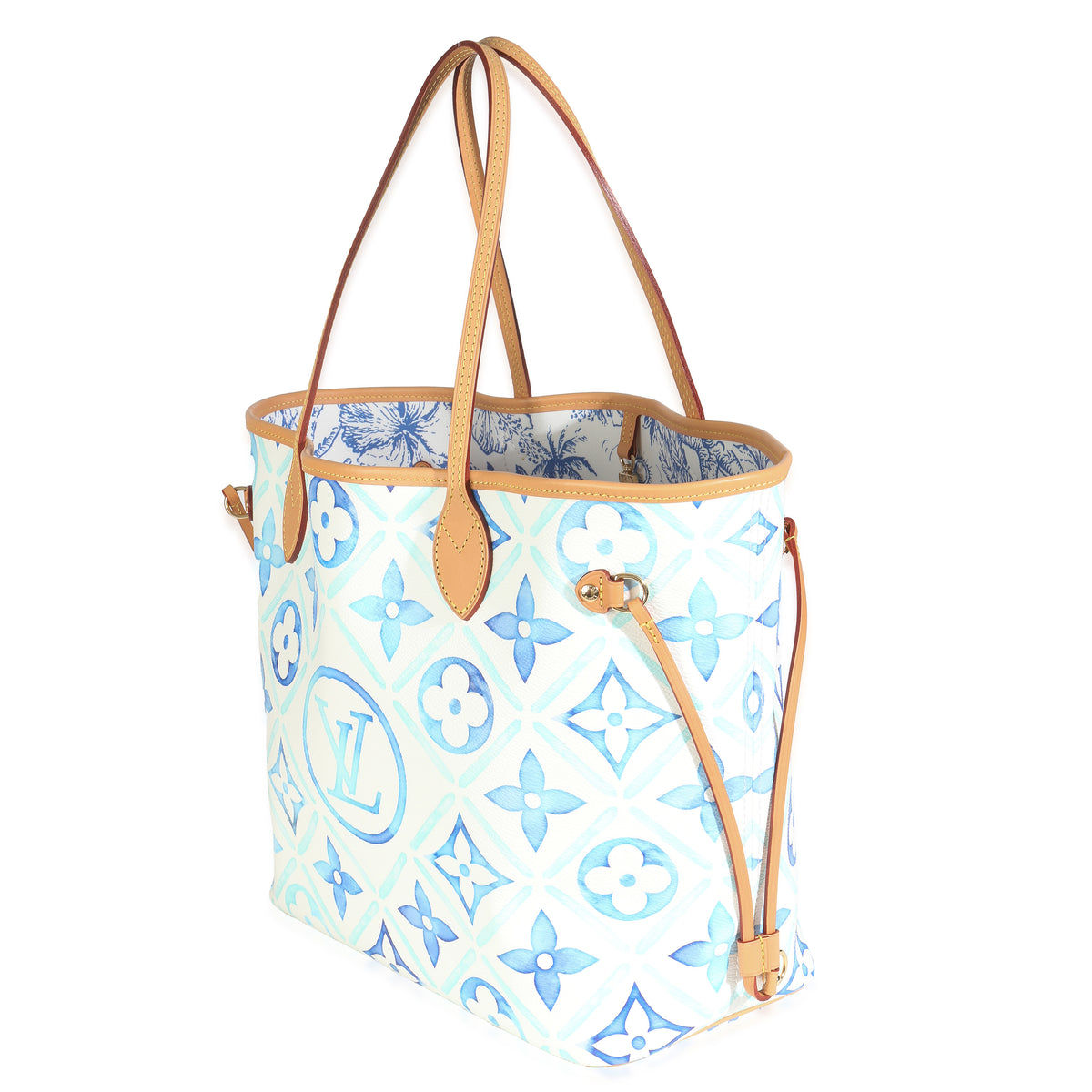 Lagoon Blue Monogram Canvas Tiles By The Pool 2.0 Neverfull MM