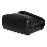Black Calfskin Y Quilted Monogram Small Loulou Chain Satchel