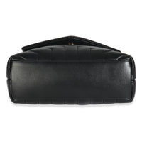 Black Calfskin Y Quilted Monogram Small Loulou Chain Satchel