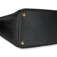 Black Saffiano Galleria Lux Medium Double Zip Tote
