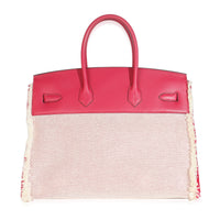 Framboise Ecru Swift Twill H Fray Fray Birkin 35 PHW