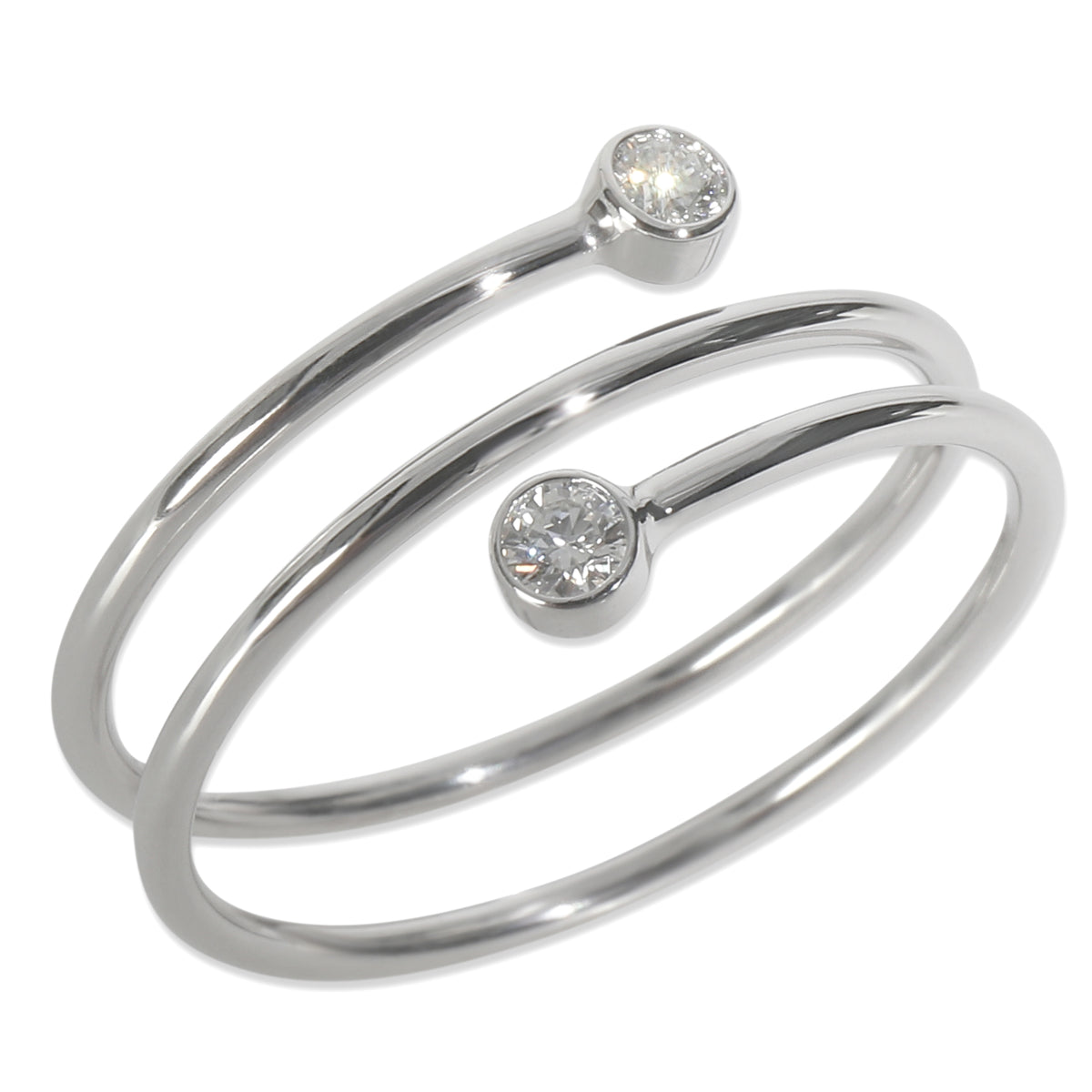 Platinum Diamond Elsa Peretti Hoop Ring