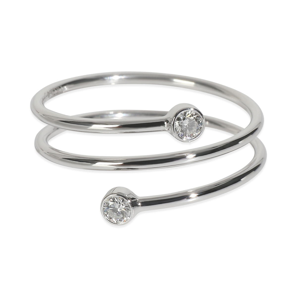 Platinum Diamond Elsa Peretti Hoop Ring