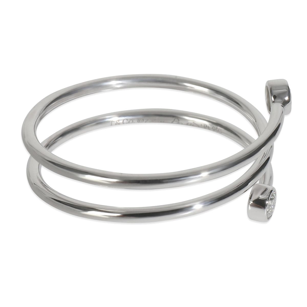 Platinum Diamond Elsa Peretti Hoop Ring