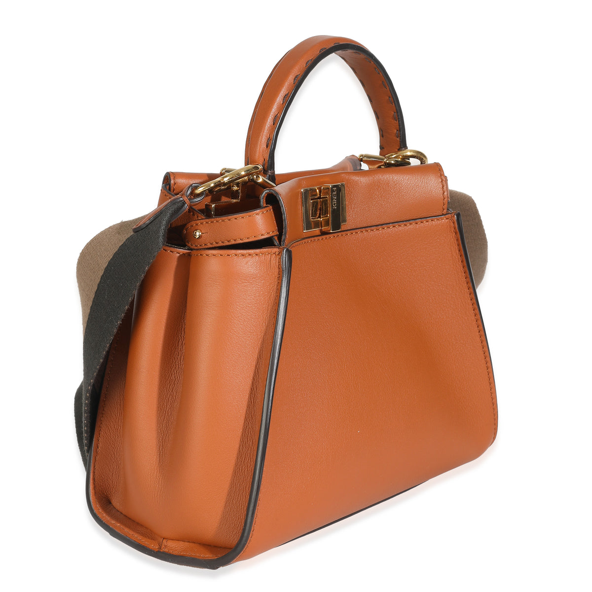 Brandy Amazzonia Seta Canvas FF Embroidered Mini Peekaboo Iconic Satchel