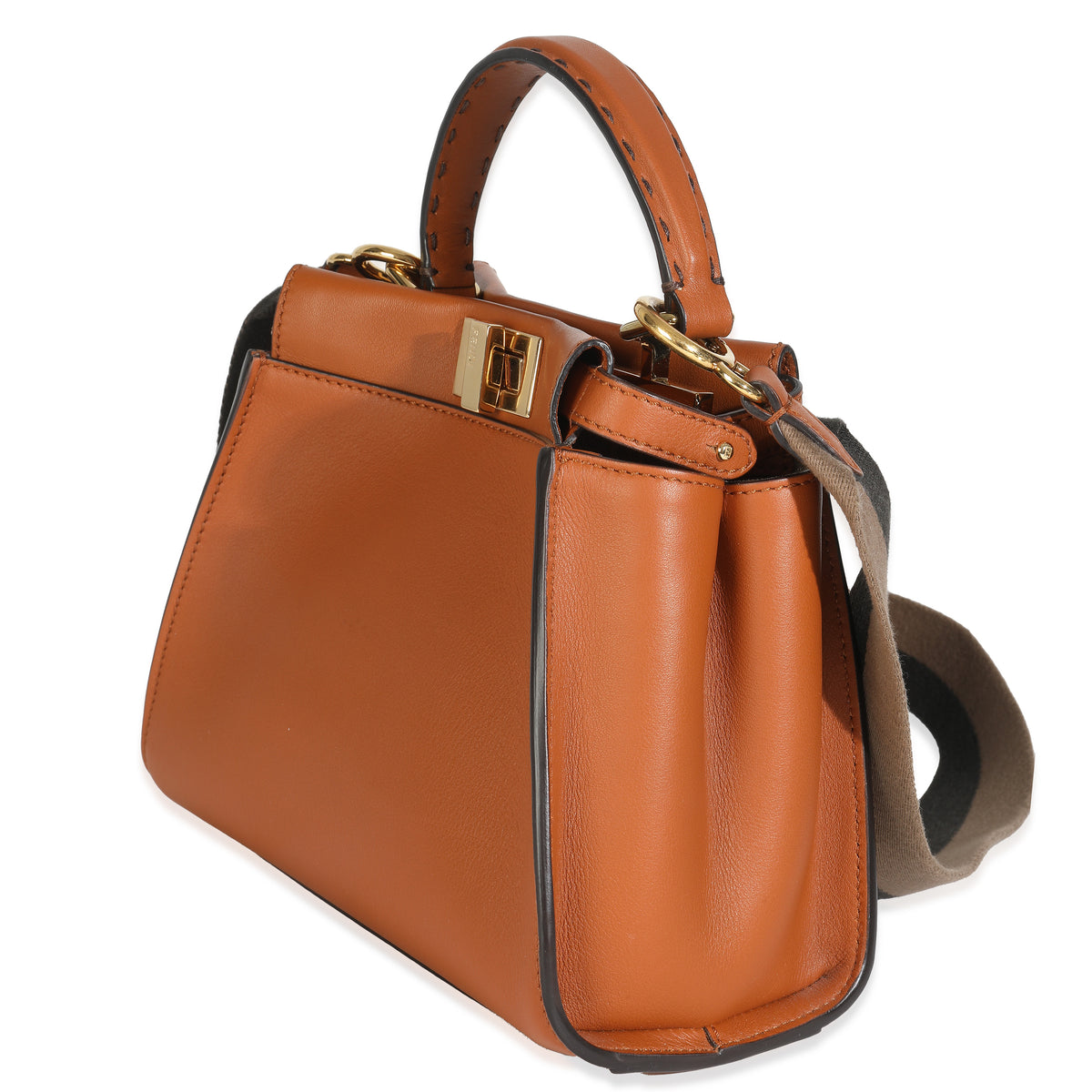 Brandy Amazzonia Seta Canvas FF Embroidered Mini Peekaboo Iconic Satchel