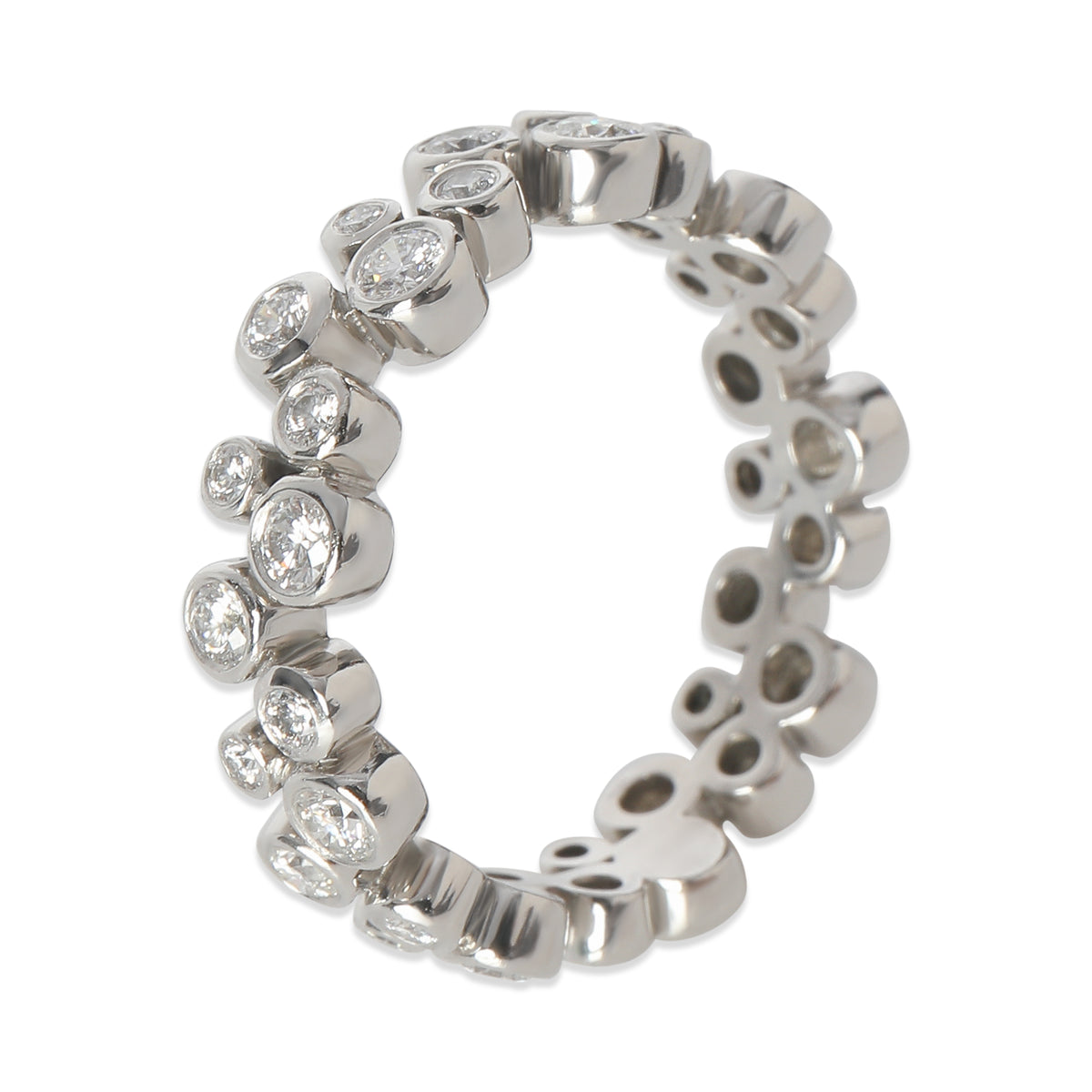Platinum Diamond Bubble Ring