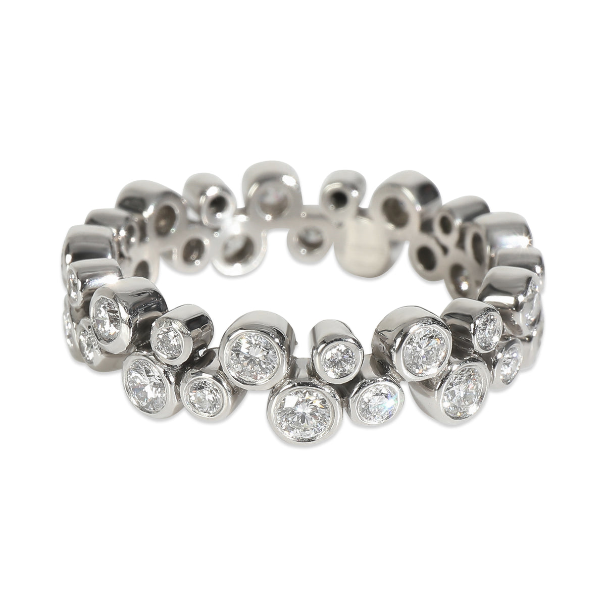Platinum Diamond Bubble Ring