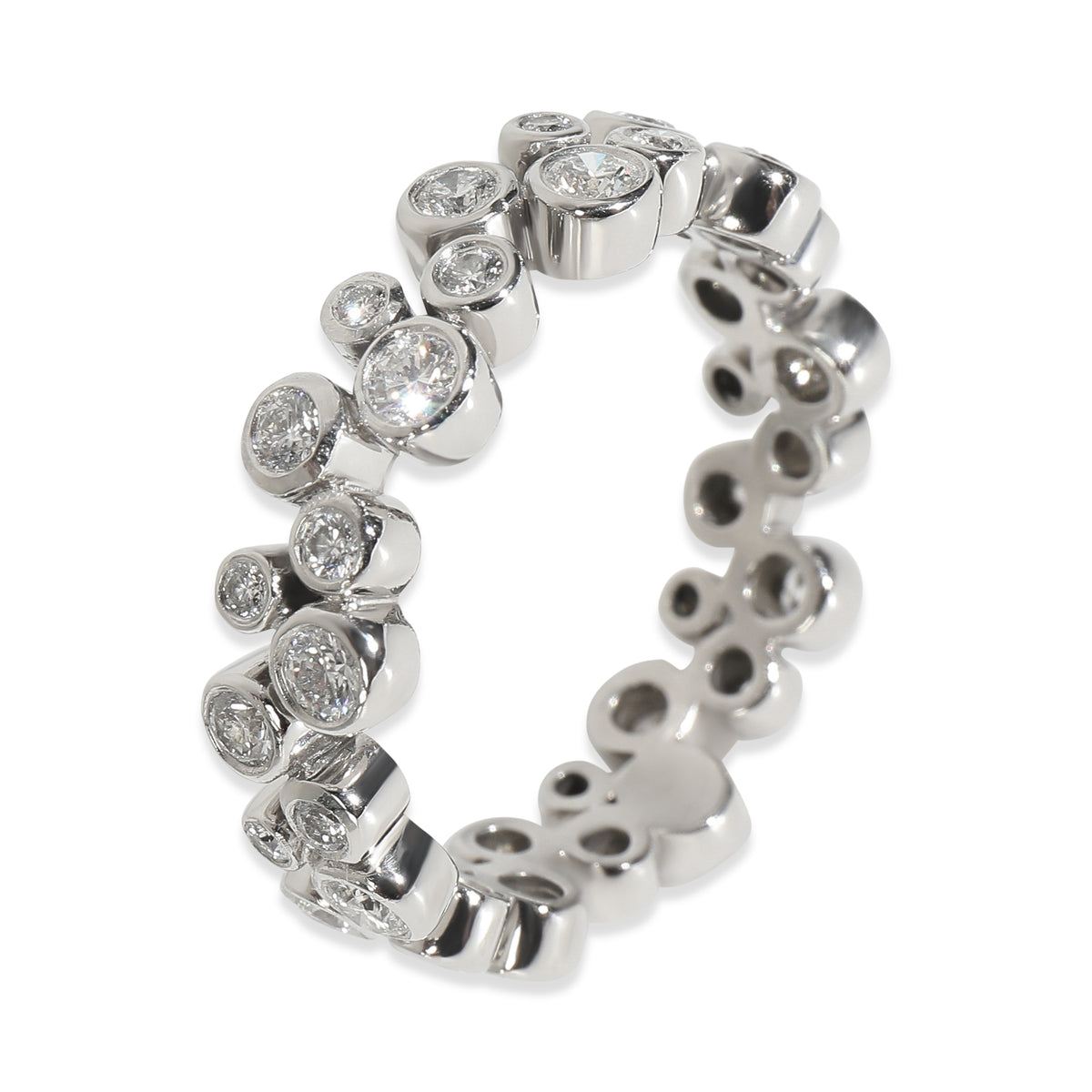 Platinum Diamond Bubble Ring