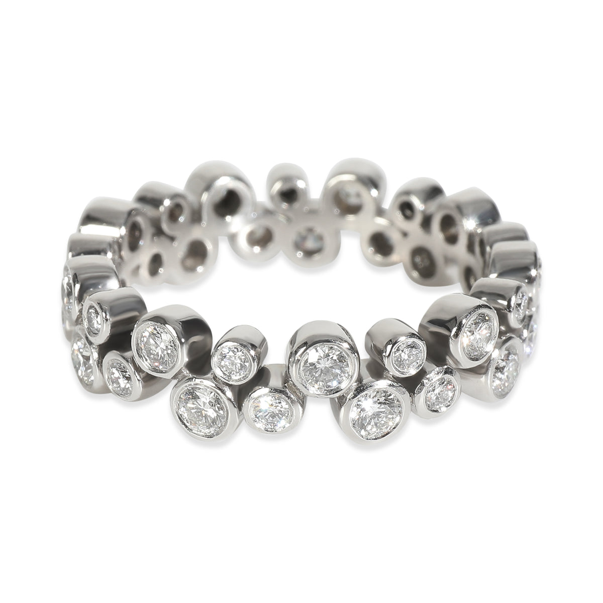 Platinum Diamond Bubble Ring