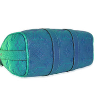 Bleu Vert Taurillon Illusion Keepall XS