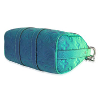 Bleu Vert Taurillon Illusion Keepall XS