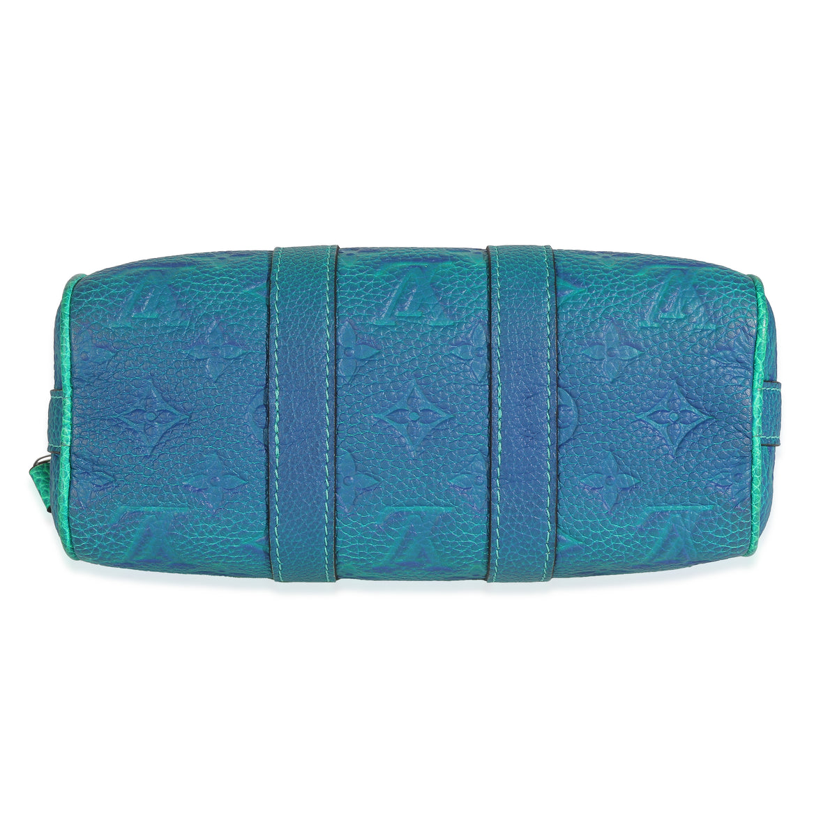 Bleu Vert Taurillon Illusion Keepall XS