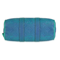 Bleu Vert Taurillon Illusion Keepall XS