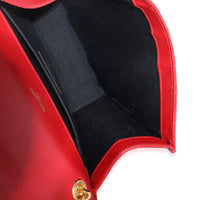 Red Monogram Matelasse Medium Envelope Chain Bag
