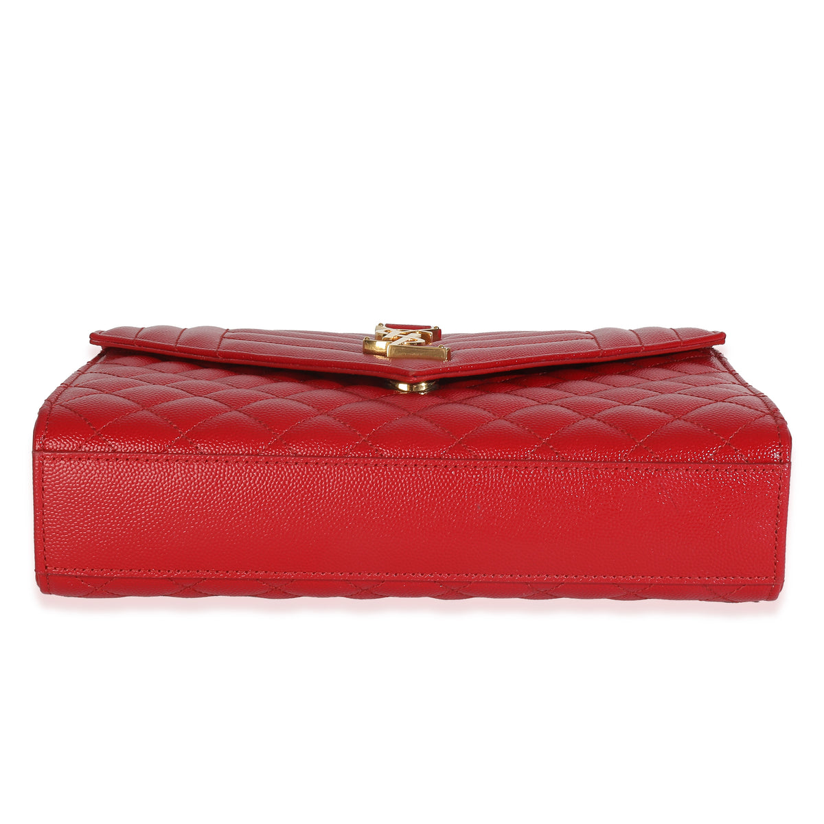 Red Monogram Matelasse Medium Envelope Chain Bag
