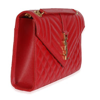 Red Monogram Matelasse Medium Envelope Chain Bag